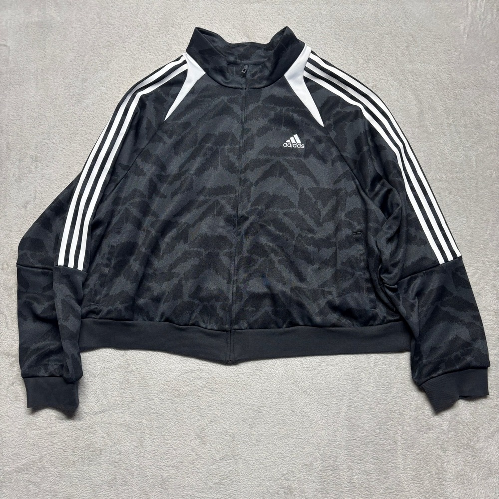 Adidas Track Jacket Womens 3X Tiro Suit Up Lifestyle Three Stripe EUC IC6654